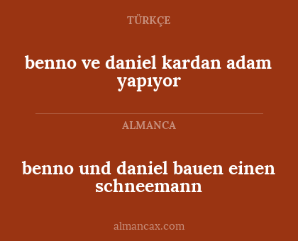 benno ve daniel kardan adam yapıyor - benno und daniel bauen einen schneemann