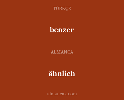 benzer - ähnlich