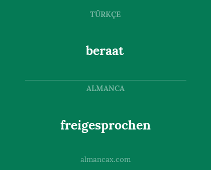 beraat - freigesprochen
