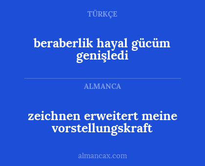 beraberlik hayal gücüm genişledi - zeichnen erweitert meine vorstellungskraft