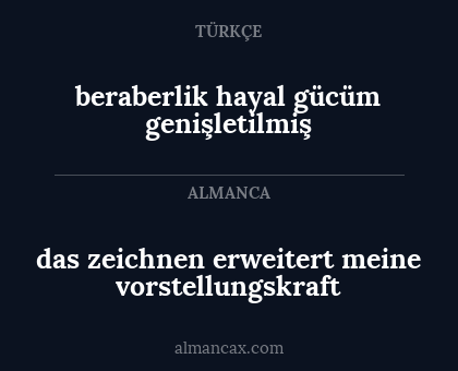 beraberlik hayal gücüm genişletilmiş - das zeichnen erweitert meine vorstellungskraft