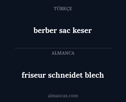 friseur schneidet blech - berber sac keser