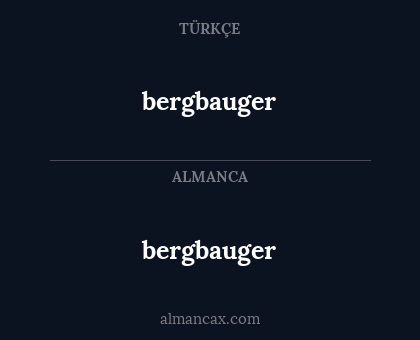 bergbauger - bergbauger
