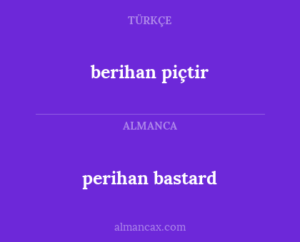 berihan piçtir - perihan bastard