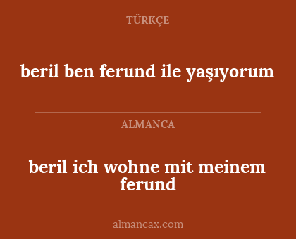 beril ich wohne mit meinem ferund - beril ben ferund ile yaşıyorum