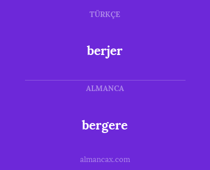 berjer - bergere