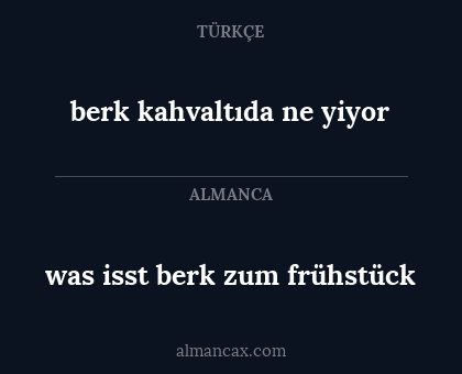 was isst berk zum frühstück - berk kahvaltıda ne yiyor