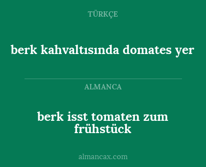 berk isst tomaten zum frühstück - berk kahvaltısında domates yer