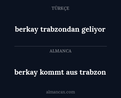 berkay kommt aus trabzon - berkay trabzondan geliyor