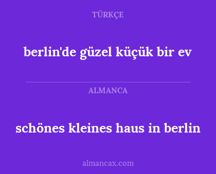 schönes kleines haus in berlin - berlin'de güzel küçük bir ev