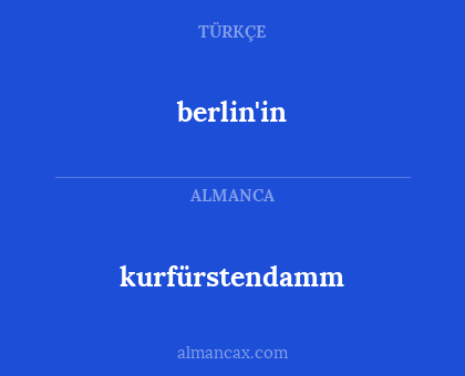 kurfürstendamm - berlin'in