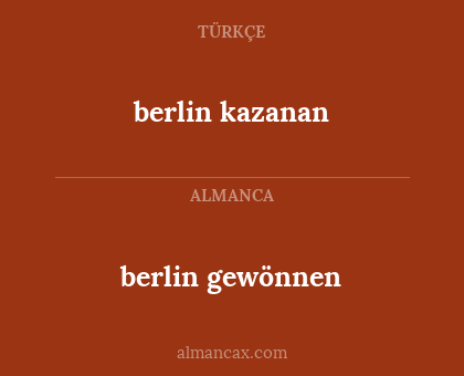 berlin gewönnen - berlin kazanan