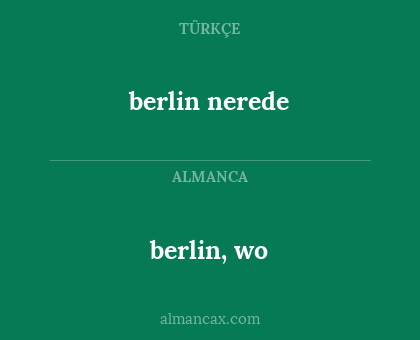 berlin nerede - berlin, wo