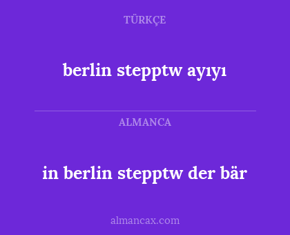 in berlin stepptw der bär - berlin stepptw ayıyı