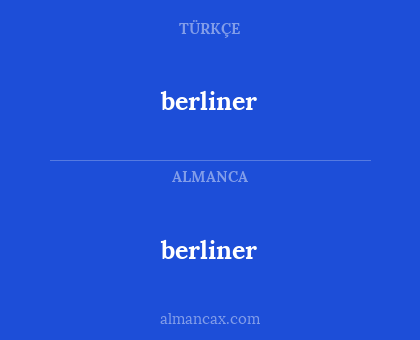 berliner - berliner
