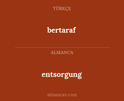 entsorgung - bertaraf