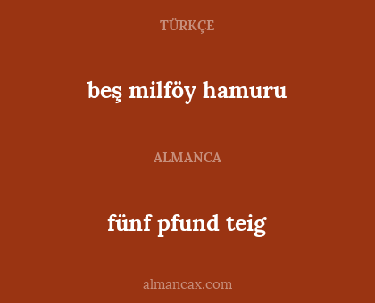 beş milföy hamuru - fünf pfund teig