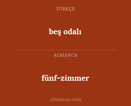 beş odalı - fünf-zimmer