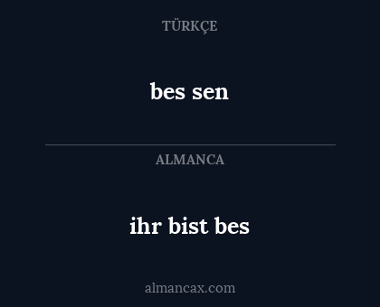 bes sen - ihr bist bes
