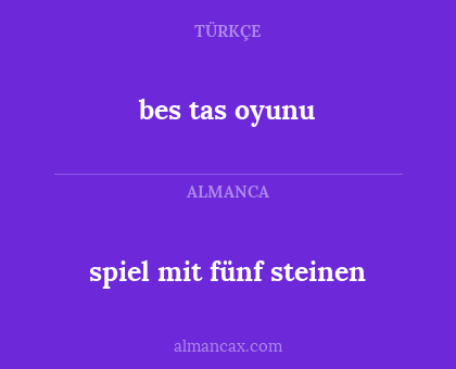 spiel mit fünf steinen - bes tas oyunu