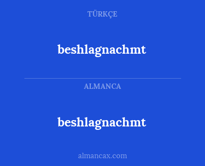 beshlagnachmt - beshlagnachmt