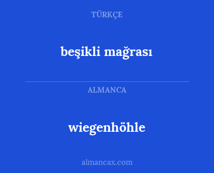 beşikli mağrası - wiegenhöhle