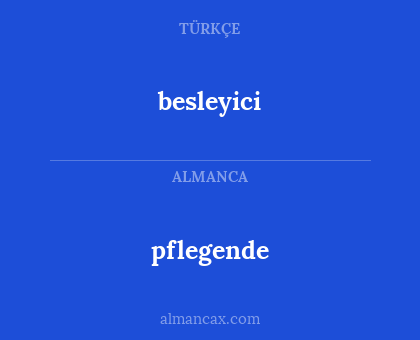 pflegende - besleyici