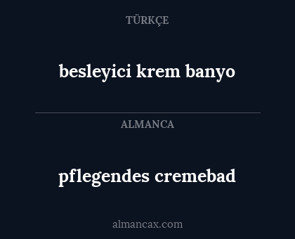 pflegendes cremebad - besleyici krem banyo