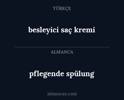 pflegende spülung - besleyici saç kremi