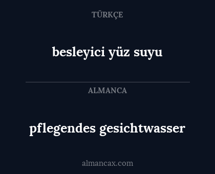 besleyici yüz suyu - pflegendes gesichtwasser