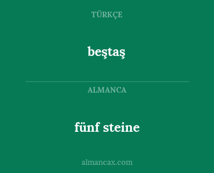 fünf steine - beştaş