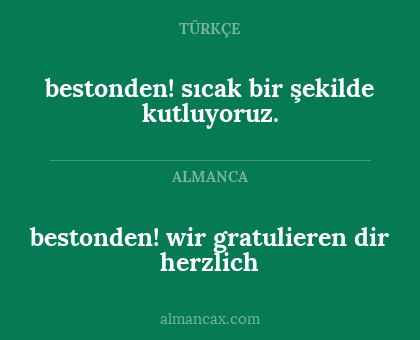 bestonden! wir gratulieren dir herzlich - bestonden! sıcak bir şekilde kutluyoruz.