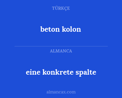 beton kolon - eine konkrete spalte