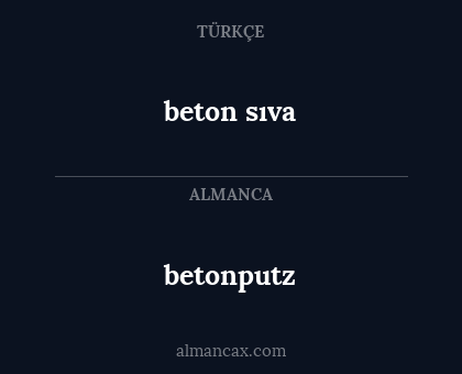 betonputz - beton sıva