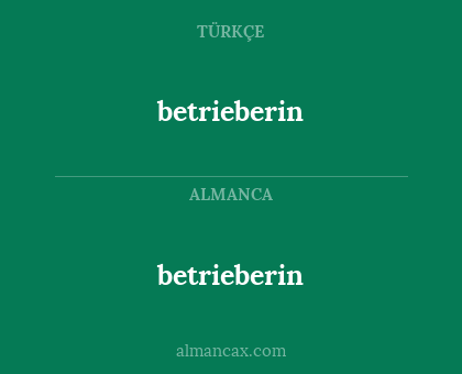 betrieberin - betrieberin