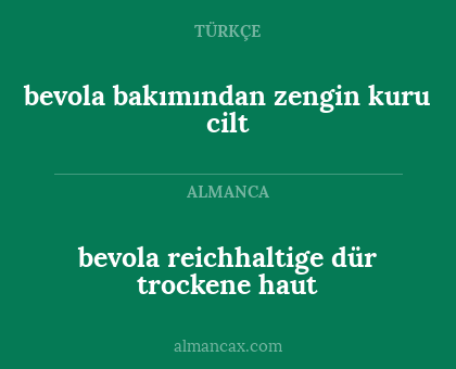 bevola bakımından zengin kuru cilt - bevola reichhaltige dür trockene haut