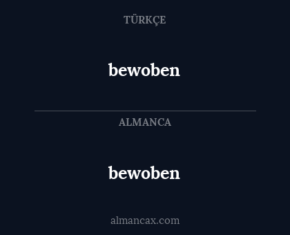 bewoben - bewoben