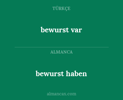bewurst var - bewurst haben