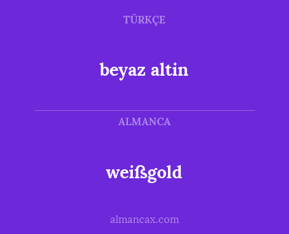 beyaz altin - weißgold