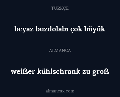 beyaz buzdolabı çok büyük - weißer kühlschrank zu groß