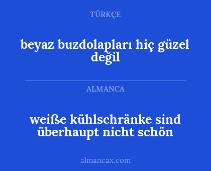 weiße kühlschränke sind überhaupt nicht schön - beyaz buzdolapları hiç güzel değil