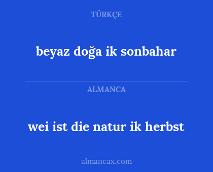 beyaz doğa ik sonbahar - wei ist die natur ik herbst