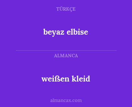 beyaz elbise - weißen kleid