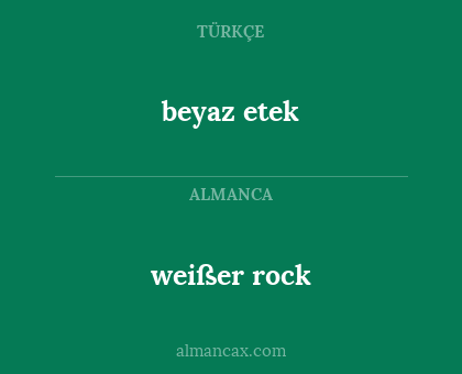 beyaz etek - weißer rock