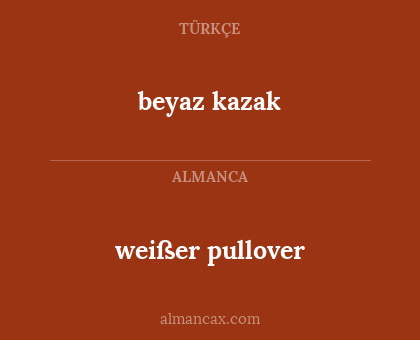 weißer pullover - beyaz kazak