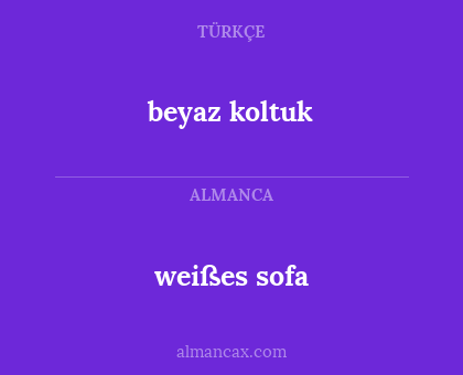 weißes sofa - beyaz koltuk