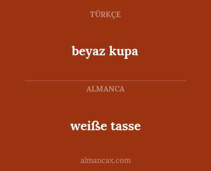 beyaz kupa - weiße tasse
