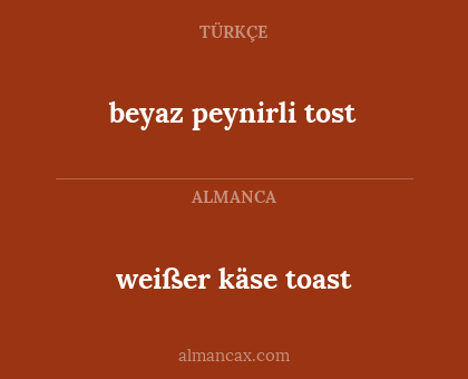 weißer käse toast - beyaz peynirli tost