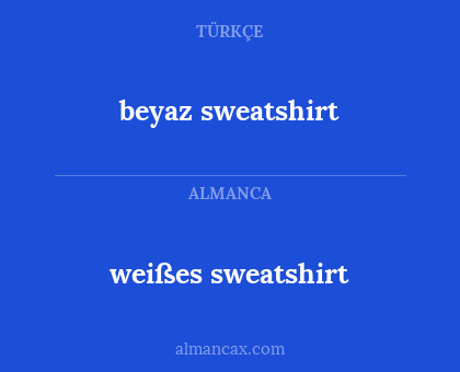 beyaz sweatshirt - weißes sweatshirt
