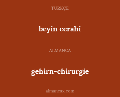 beyin cerahi - gehirn-chirurgie